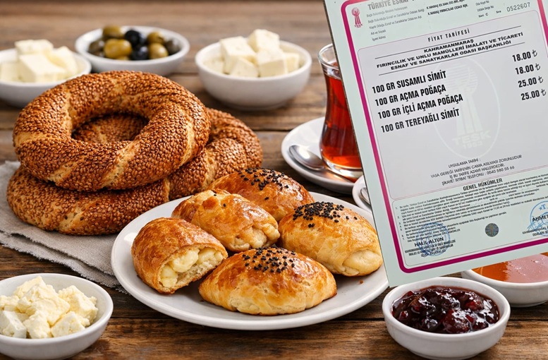 Kahramanmaraş'ta Simit ve Poğaça Fiyatlarına Zam: Yeni Tarife Yürürlüğe Girdi