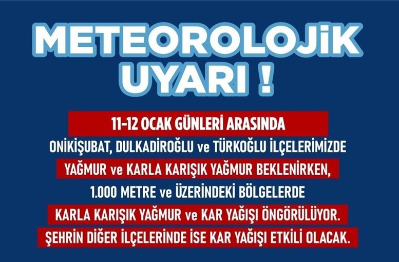 Olumsuz Hava Koşullarına Dikkat!